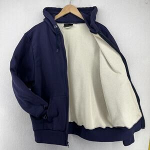 CAMBER Hoodie Men 2XL Thermal Lined Full Zip Sweatshirt Heavyweight USA VTG Blue